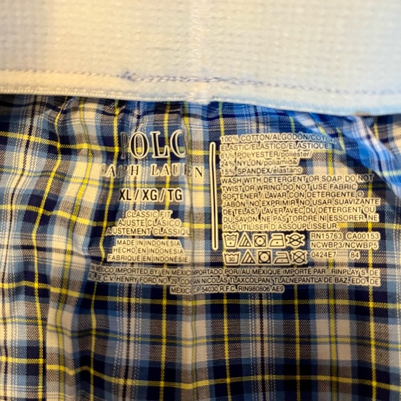 Polo by Ralph Lauren Blue and Yellow Plaid Boxers - Picture 3 of 6